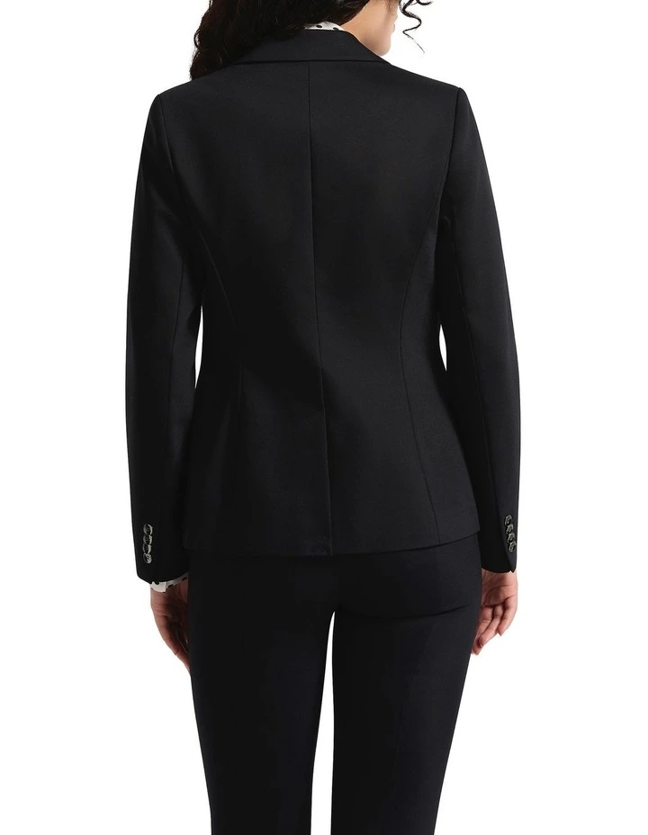 Phoebe Longline Blazer in Black image 2