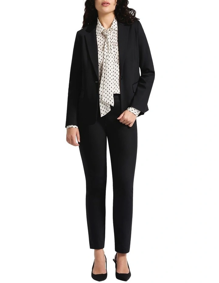 Phoebe Longline Blazer in Black image 3