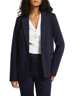 Phoebe Longline Blazer in Navy