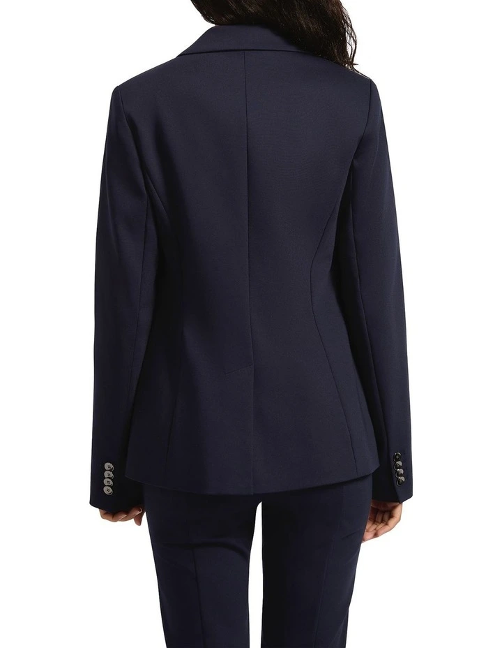 Phoebe Longline Blazer in Navy image 4
