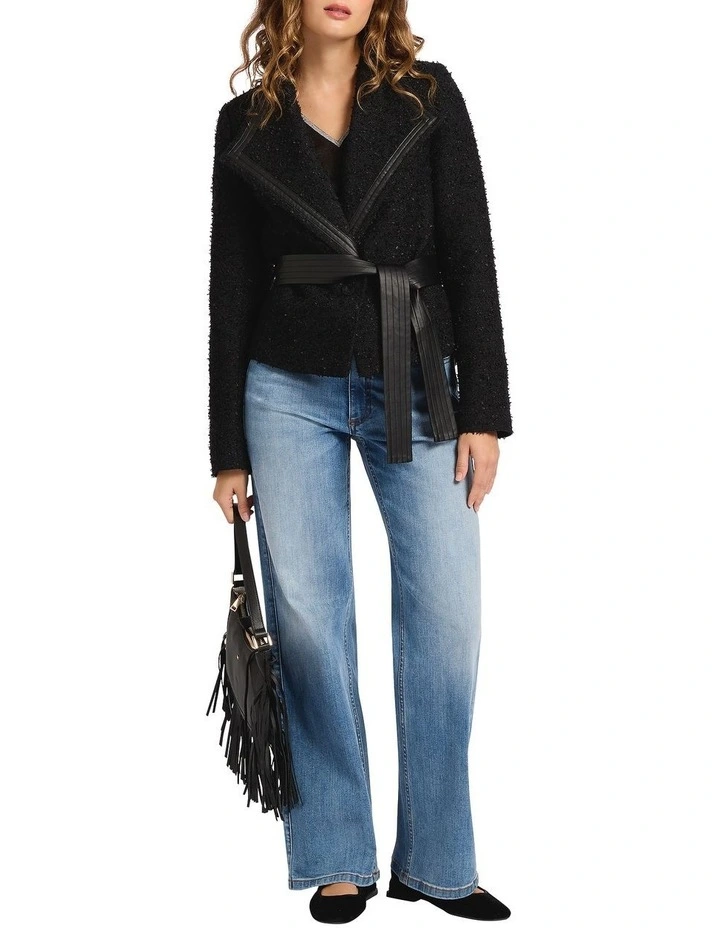 Mendoza Boucle Jacket in Black image 2