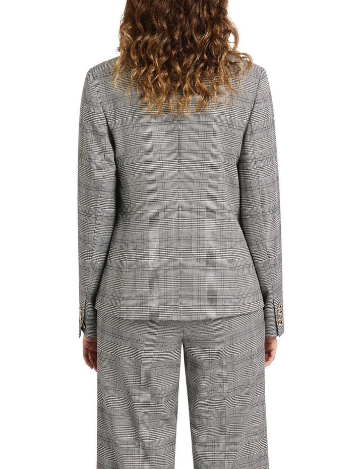 Love Maze Check Blazer in Black/White image 2