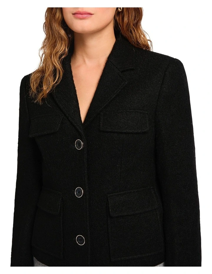 Jimin Boucle Jacket in Black image 2
