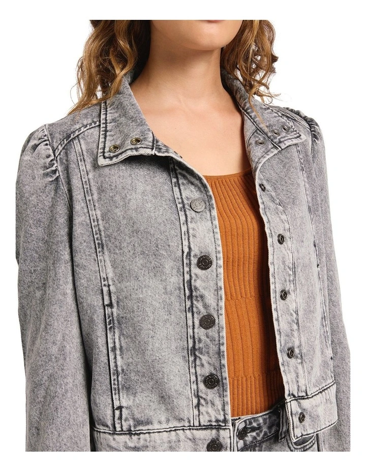 Venice Denim Jacket in Grey image 3