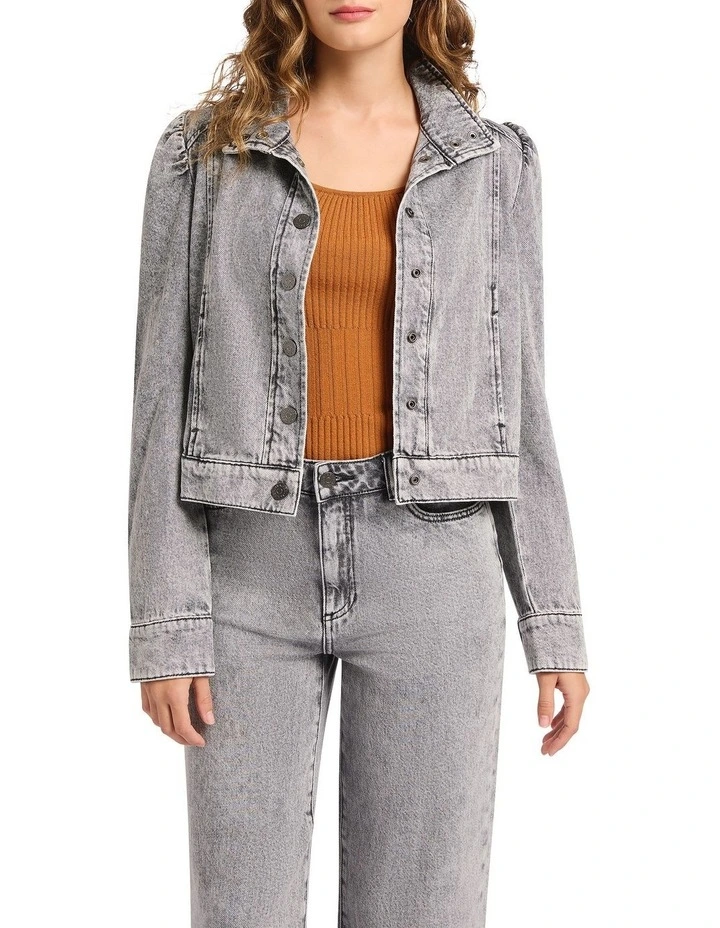Venice Denim Jacket in Grey image 4