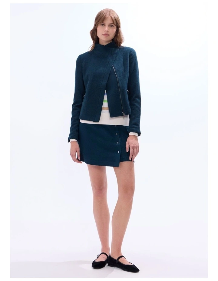 Lani Felted Wool Jacket in Deep Forest image 1