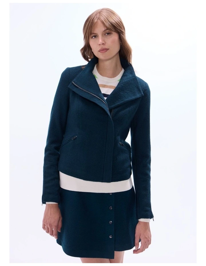 Lani Felted Wool Jacket in Deep Forest image 2