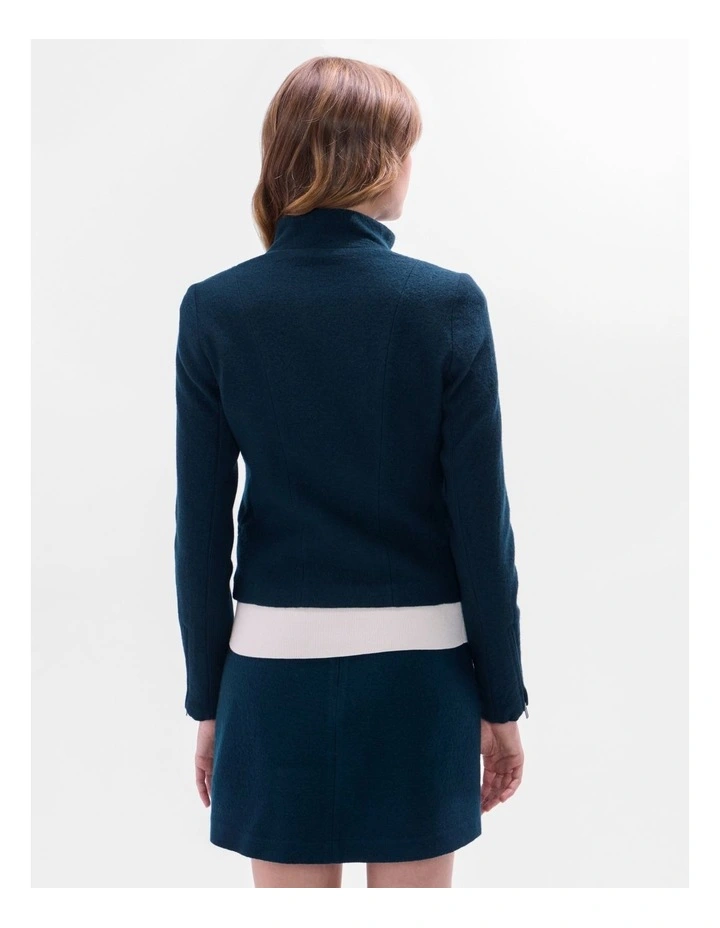Lani Felted Wool Jacket in Deep Forest image 3
