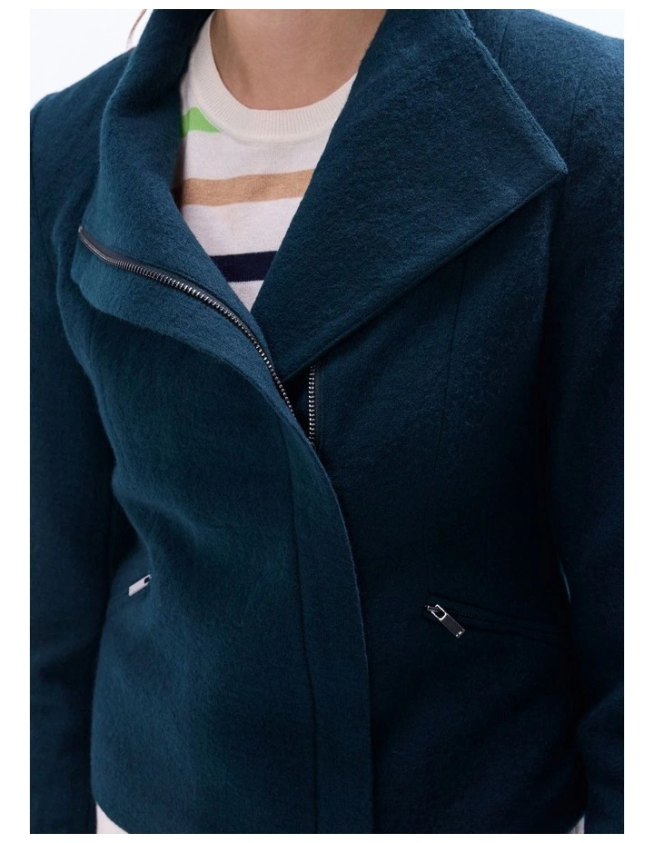 Lani Felted Wool Jacket in Deep Forest image 3