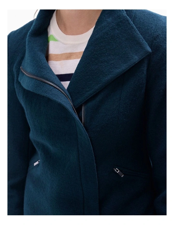 Lani Felted Wool Jacket in Deep Forest image 4
