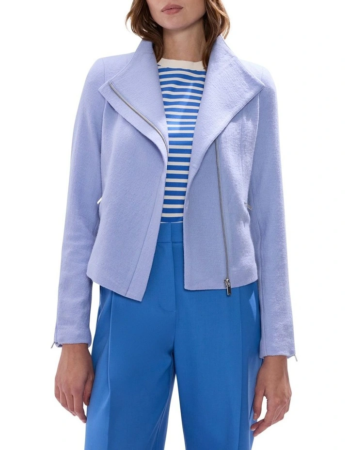 Lani Felted Wool Jacket in Pearl Blue image 1