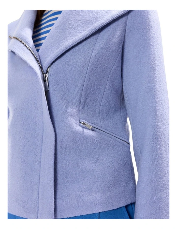 Lani Felted Wool Jacket in Pearl Blue image 3