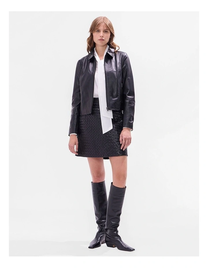 Remi Leather Jacket in Black image 2