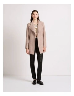 Ruby Felted Wool Coat in Oatmeal Melange