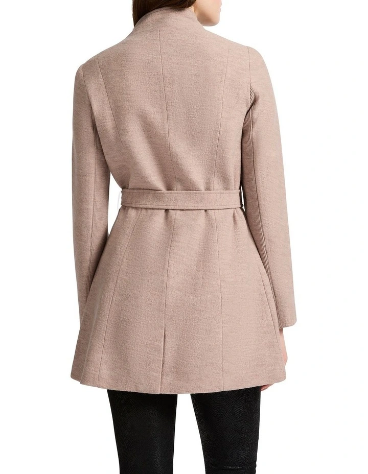 Ruby Felted Wool Coat in Oatmeal Melange image 4