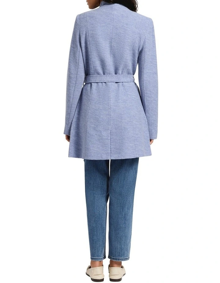 Ruby Felted Wool Coat in Coastal Blue image 4