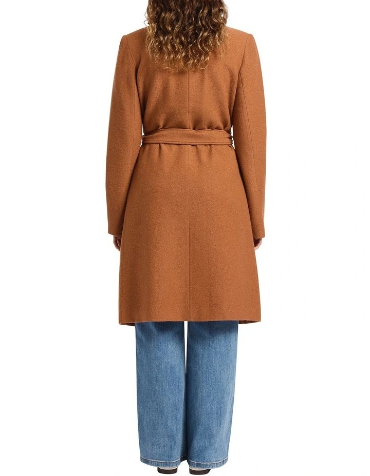 Cristina Felted Wool Coat in Clay image 2