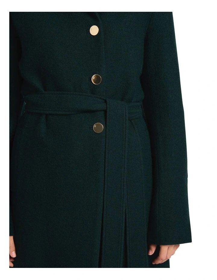 Cristina Felted Wool Coat in Deep Pine image 3