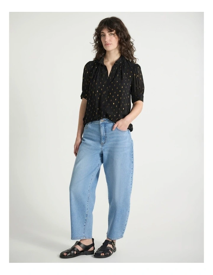 Louis Clip Spot Shirt in Black image 2