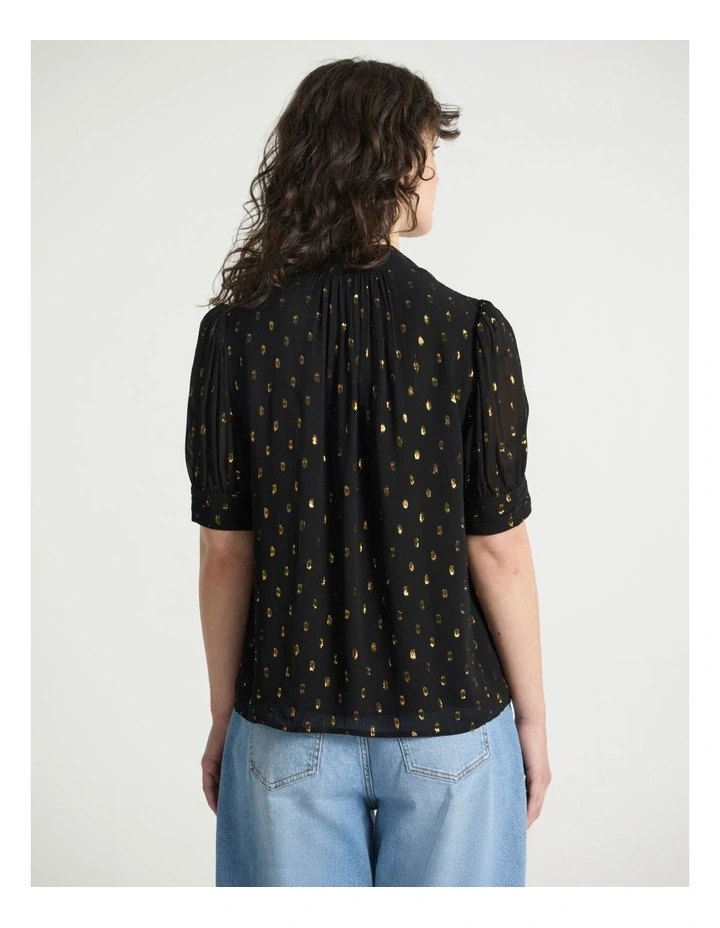 Louis Clip Spot Shirt in Black image 3
