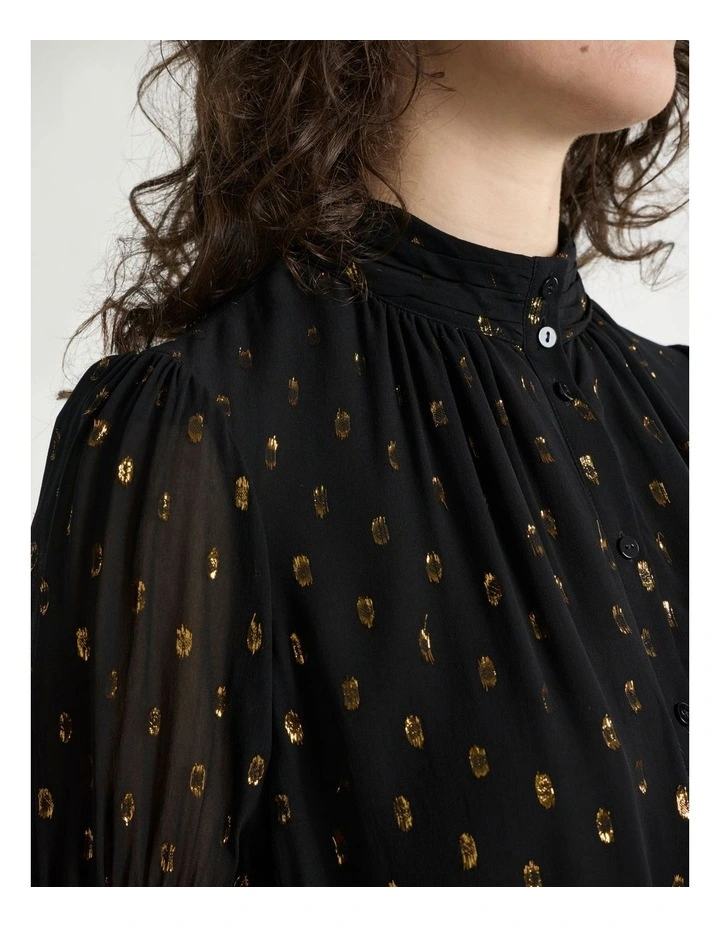 Louis Clip Spot Shirt in Black image 4