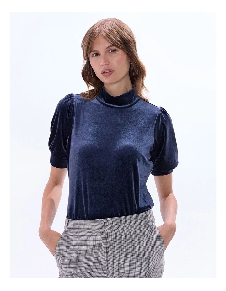 Vanessa Velvet Top in Midnight image 2