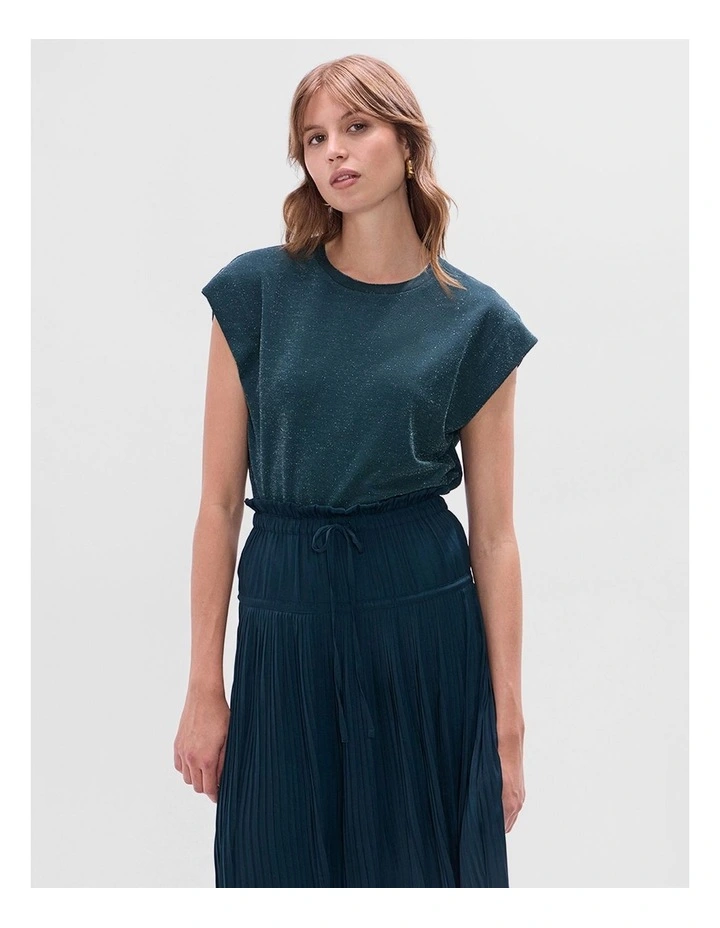 Julia Boxy Top in Deep Forest image 1