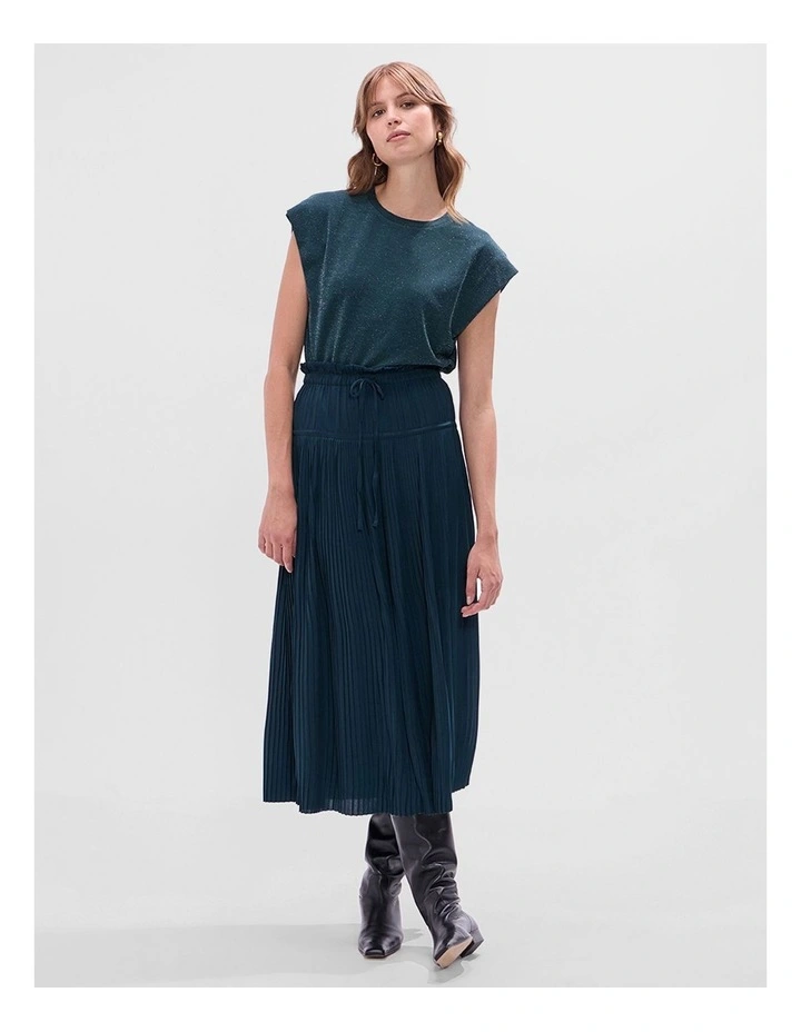 Julia Boxy Top in Deep Forest image 2