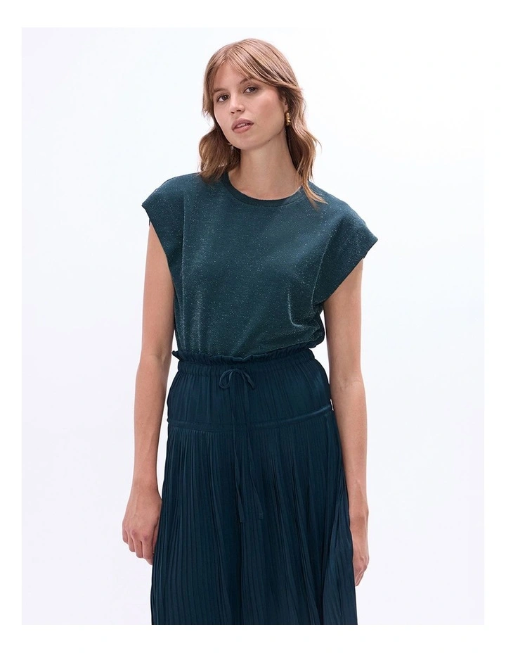 Julia Boxy Top in Deep Forest image 2