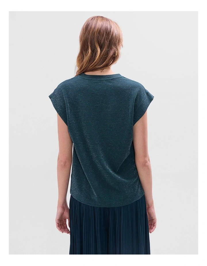 Julia Boxy Top in Deep Forest image 3