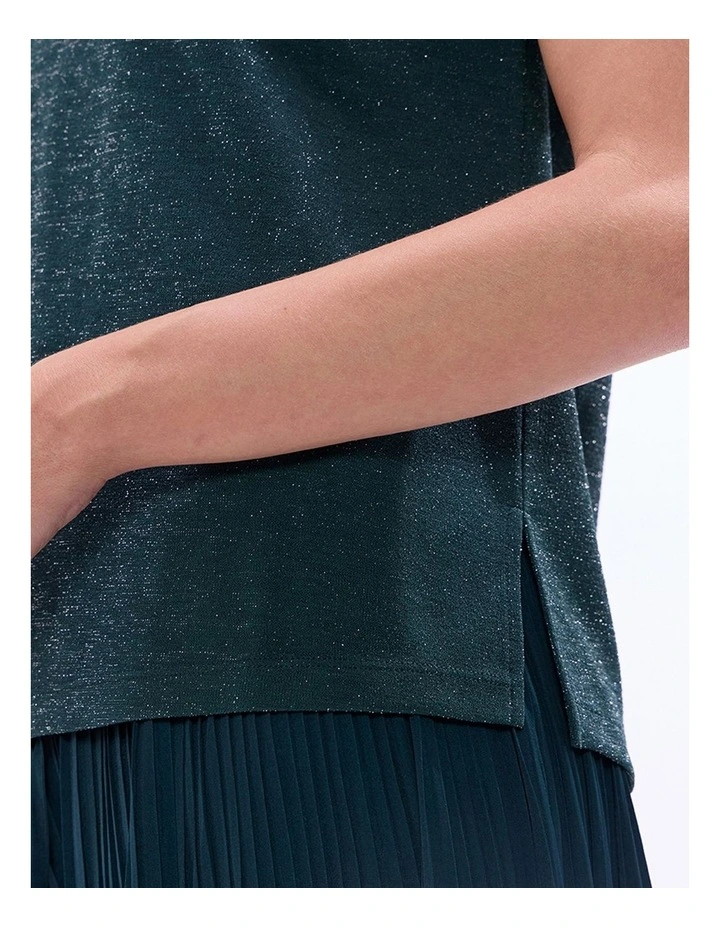 Julia Boxy Top in Deep Forest image 3