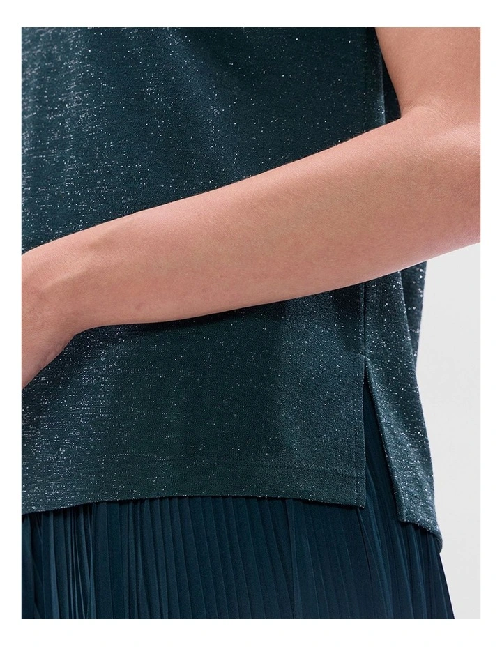 Julia Boxy Top in Deep Forest image 4