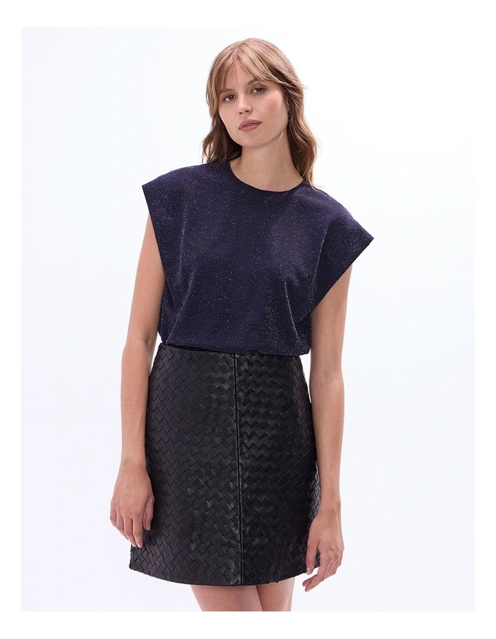Julia Boxy Top in Navy image 2