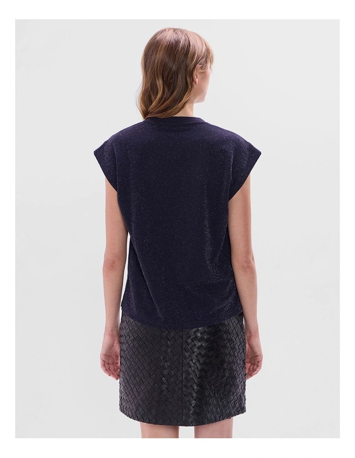 Julia Boxy Top in Navy image 3