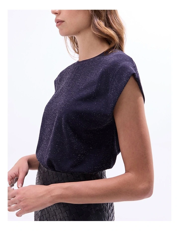 Julia Boxy Top in Navy image 3
