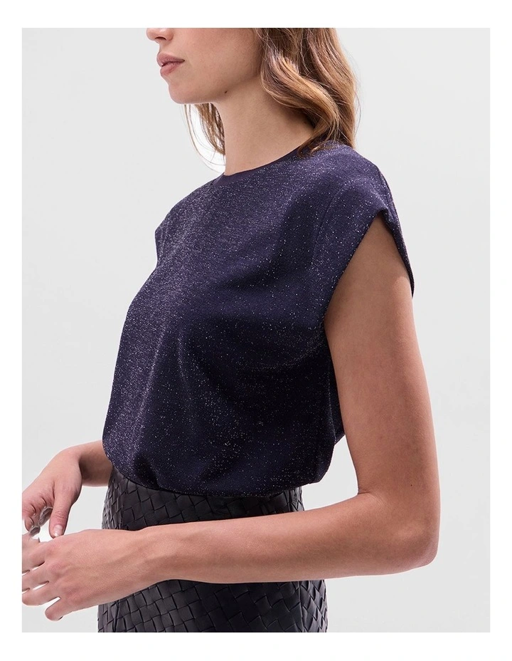 Julia Boxy Top in Navy image 4