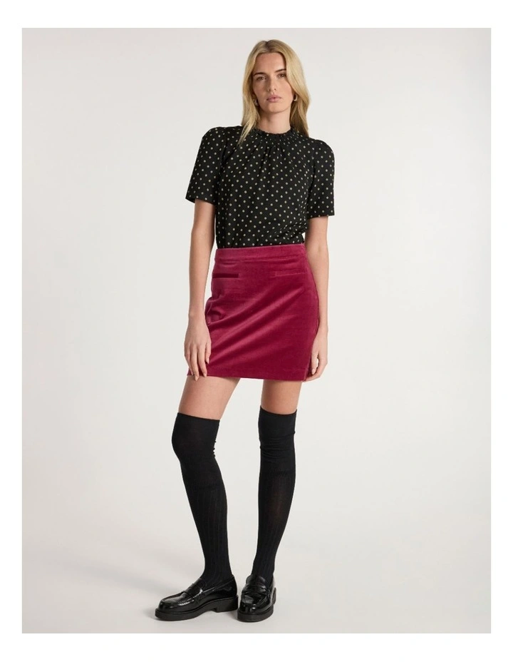 Shelby Spot Top in Black Multi image 1