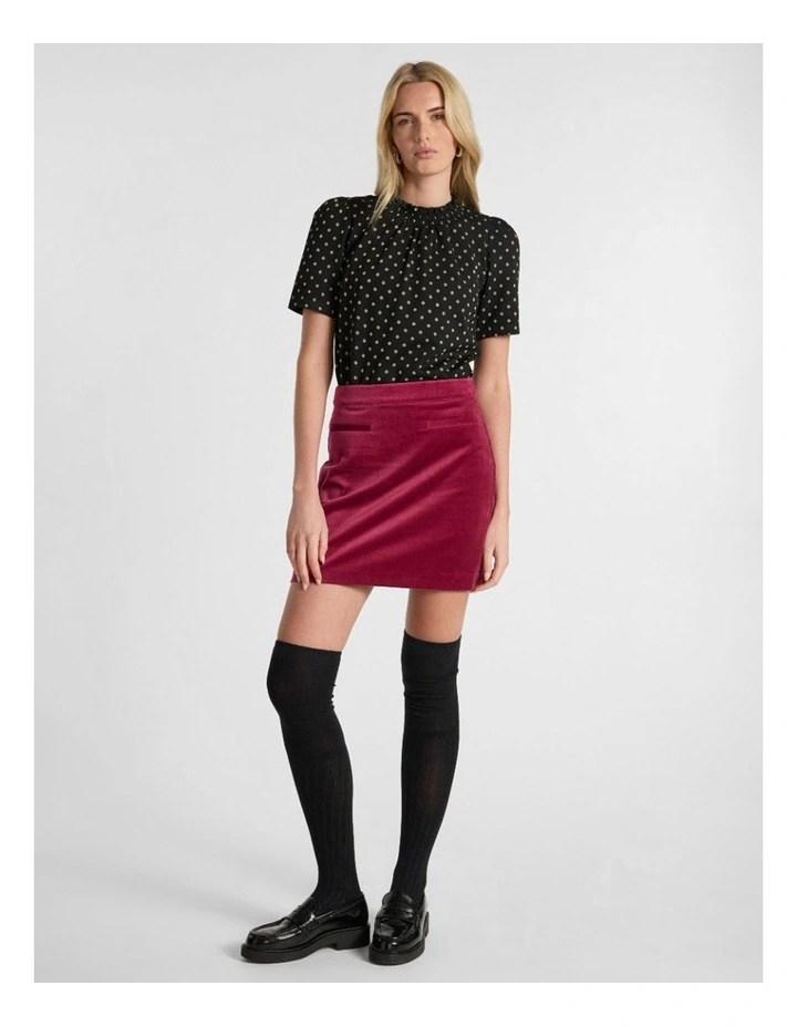 Shelby Spot Top in Black Multi image 2