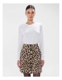 Galaxy Long Sleeve Top in Ivory