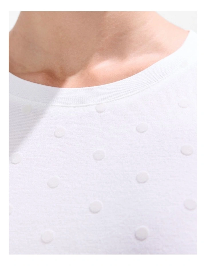 Galaxy Long Sleeve Top in Ivory image 4