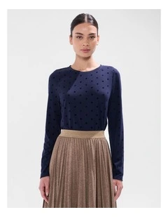 Galaxy Long Sleeve Top in Moonlit Navy