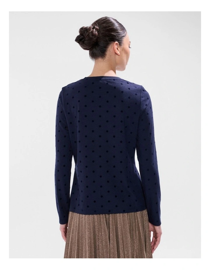 Galaxy Long Sleeve Top in Moonlit Navy image 3