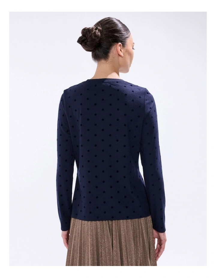 Galaxy Long Sleeve Top in Moonlit Navy image 4