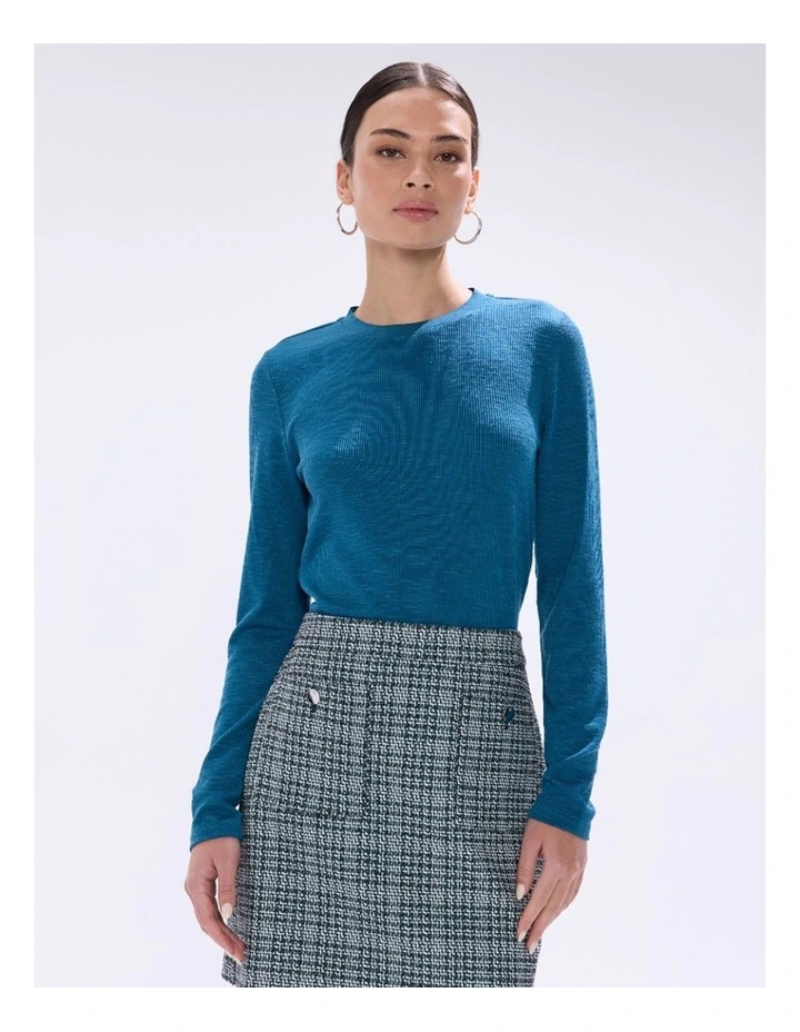 Let's Groove Top in Teal image 2