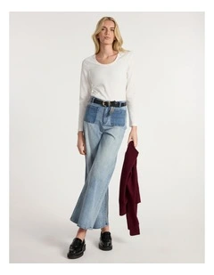 Chloe Textured Top in Ivory