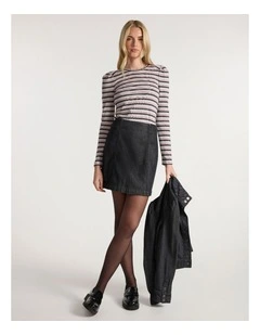 Double Double Stripe Top in Pink Stripe