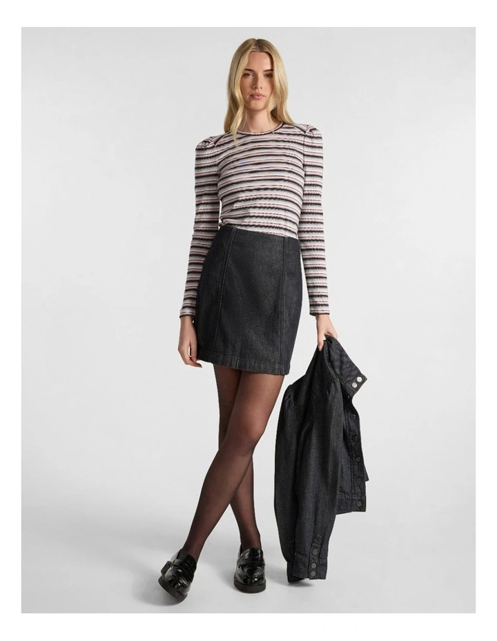 Double Double Stripe Top in Pink Stripe image 2