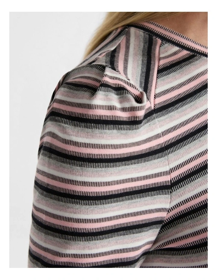 Double Double Stripe Top in Pink Stripe image 4