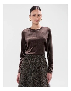 Vini Velvet Top in Espresso