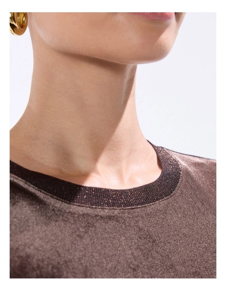 Vini Velvet Top in Espresso image 4